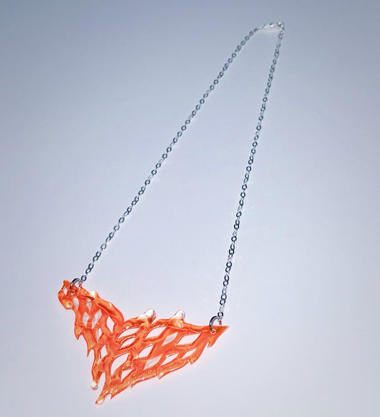 Neon Orange Blacklight Necklace