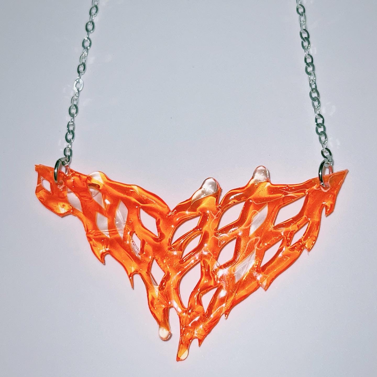 Neon Orange Blacklight Necklace